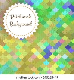 Textured background of round patches in pastel colors