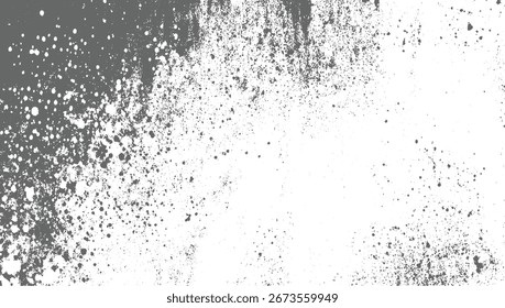 Um plano de fundo texturizado com manchas cinzas dispersas e pontos em uma superfície branca.