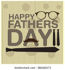 Textured background with some neckties, a mustache and text for father's day