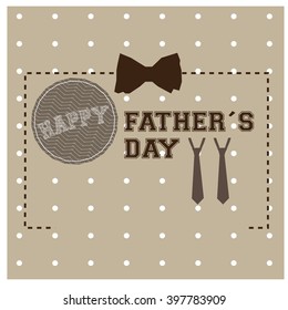 Textured background with text, a bowtie and some neckties for father's day celebrations