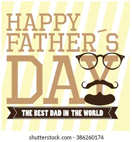 Textured background with text, glasses and a mustache for father's day