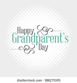 Textured background with text and icons for grandparent's day