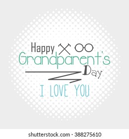 Textured background with text and icons for grandparent's day