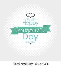 Textured background with text and icons for grandparent's day