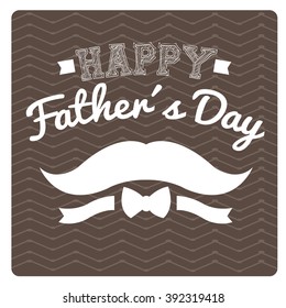 Textured background with text, a mustache and a necktie for father's day celebrations