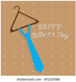 Textured background with text and a necktie for father's day celebrations