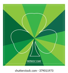 Textured background with text and a sketch of a clover for patrick's day