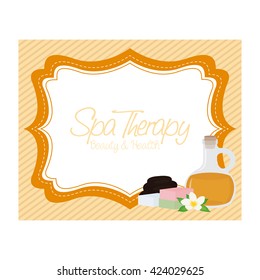 Textured background with text and some spa objects