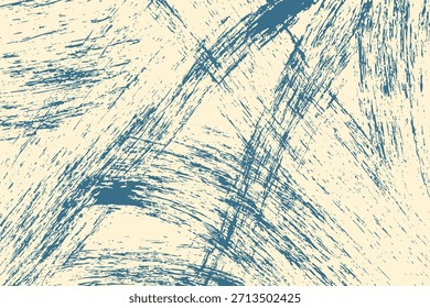 Fondo beige texturizado con variadas marcas de pinceladas azules que evocan la profundidad del movimiento y una estética de pintura en capas desgastada