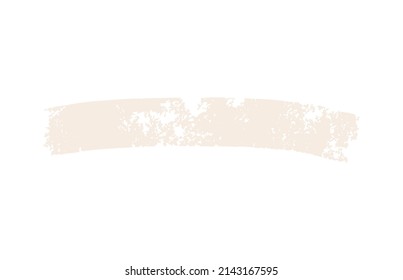 Textured beige background, banner with empty space for text isolated on white backdrop. Frame, hand drawn tape. Vector design elemen