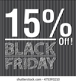 Textured black friday template, sales, Vector illustration