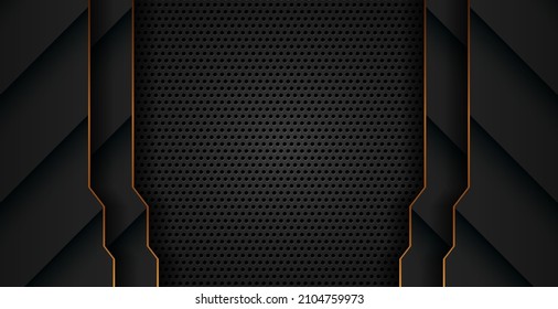 Textured Black Gold Background Solid Black Stock Vector (Royalty Free