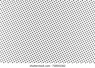 Textured black on white dotted halftone vector image. Halftone pattern. Black ink dot ornament. Horizontal dotted print. Vintage halftone cover. Pop art dotted texture. Halftone banner template