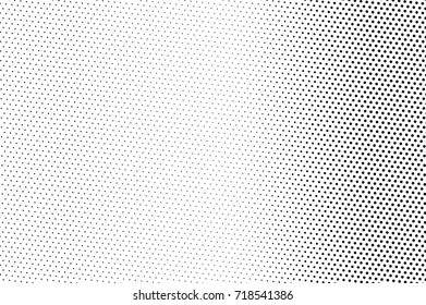 Textured black on white dotted halftone vector image. Halftone pattern. Black ink dot ornament. Horizontal dotted print. Vintage halftone gradient. Pop art dotted texture. Halftone banner template