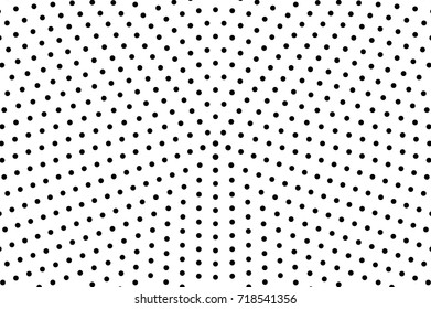 Textured black and white dotted halftone vector background. Halftone pattern. Black dot ornament. Centered dotted print. Vintage halftone gradient. Pop art dotted texture. Halftone banner template