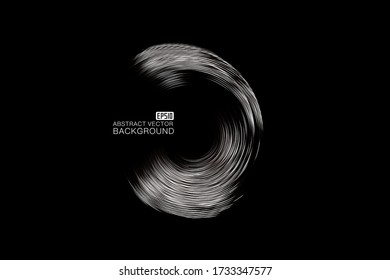 Textured black and white gray gradient abstract lines texture background.