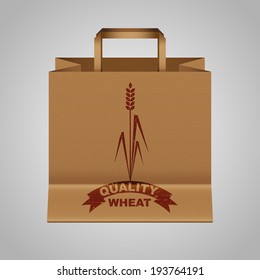 Textured blank paper bag 