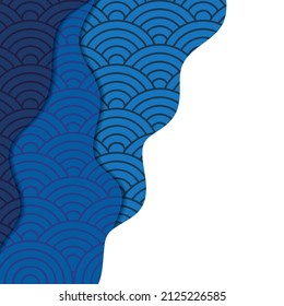 Textured blue background with different layers Vector