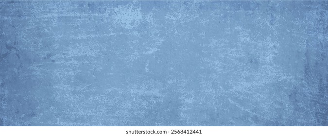 A textured blue background with a grunge style. The blue background features a rough, distressed texture for a vintage look. Rough concrete texture background. Blue background vector.