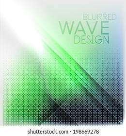 Textured blurred color wave background. Futuristic hi-tech modern business or technology design template