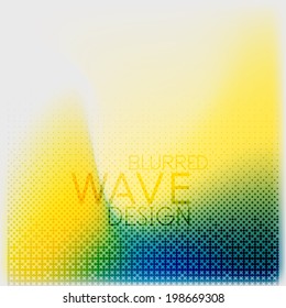 Textured blurred color wave background. Futuristic hi-tech modern business or technology design template