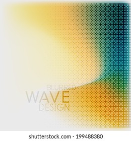 Textured blurred color wave background. Futuristic hi-tech modern business or technology design template