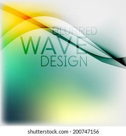 Textured blurred color wave background. Futuristic hi-tech modern business or technology design template
