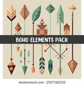 Textured boho patterns with arrows, feathers, and subtle floral designs