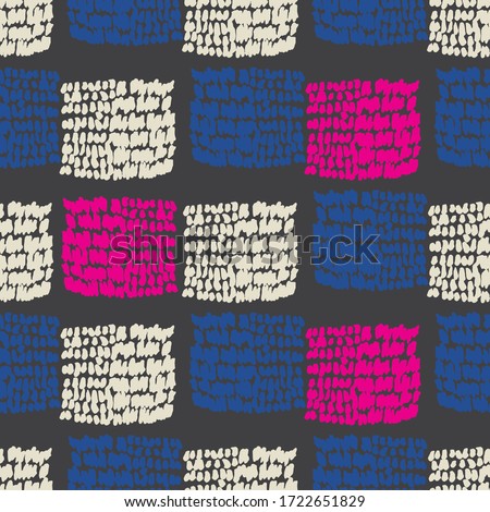 Textured Brush Painted Squares Shapes ,Seamless Pattern.Illustration for Surface , Invitation , Notebook, Banner , Wrap Paper ,Textiles, Cover, Magazine ,Postcard Background ,Textile .