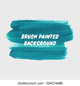 Textured brush painted watercolor logo background vector illustration. Abstract art design acrylic stroke backdrop. Perfect design for headline, logo and sale banner. 