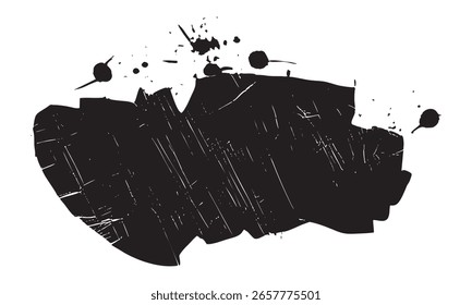 Vector de pincelada texturizado con salpicaduras de tinta para Diseños Abstractas creativos