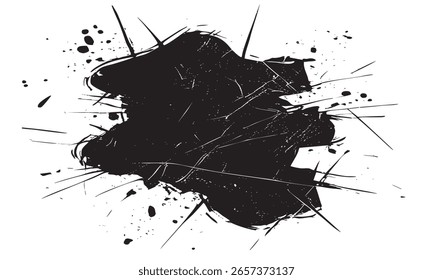 Textured Brush Stroke Vector for Urban Aesthetics and Bold Graphic Overlays