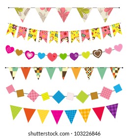 Textured bunting and garland set