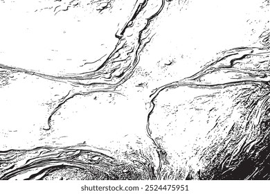  Textured Canvas with Ink and Black And White Splashes        