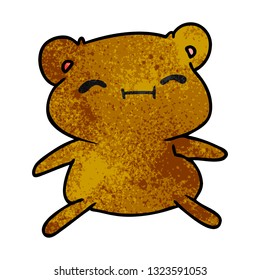 textured cartoon illustration kawaii cute teddy bear