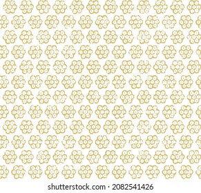 Textured Circle yellow round repeating pattern, geometric illustration. Vector background . Monochrome, block print effect wallpaper concept. Vintage decorative backdrop,