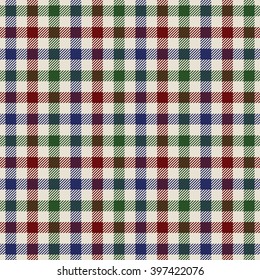 textured colored cloth in small squares seamless pattern. Vector illustration. EPS 10. No transparency. No gradients.