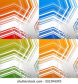 Textured colorful backgrounds. Red, blue, green, yellow-orange versions.