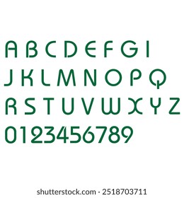 Textured Colorful Crayon Font With School Icons. Colorful font set. Bold cartoon font, English alphabet with colorful letters. Flat design graphics for web sites, web banner, infographics. green red, 