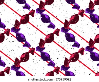 Textured colorful pattern with candies and sweets