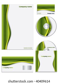 Textured company vector set