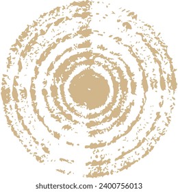 Textured Concentric Round Shape, Paintbrush Circle