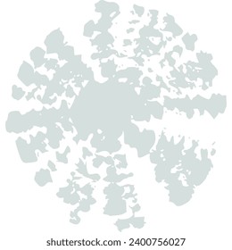Textured Concentric Round Shape, Paintbrush Circle
