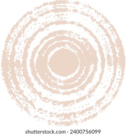 Textured Concentric Round Shape, Paintbrush Circle