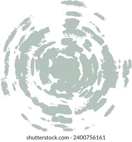 Textured Concentric Round Shape, Paintbrush Circle