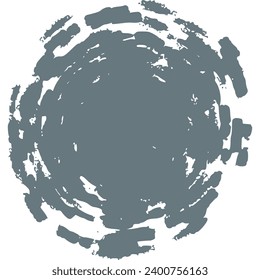 Textured Concentric Round Shape, Paintbrush Circle