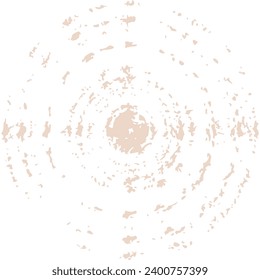 Textured Concentric Round Shape, Paintbrush Circle