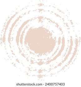 Forma redonda concéntrica texturada, círculo de pincel