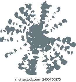 Textured Concentric Round Shape, Paintbrush Circle