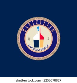 vectores de fondo de la línea de vidrio de la bebida del logotipo
